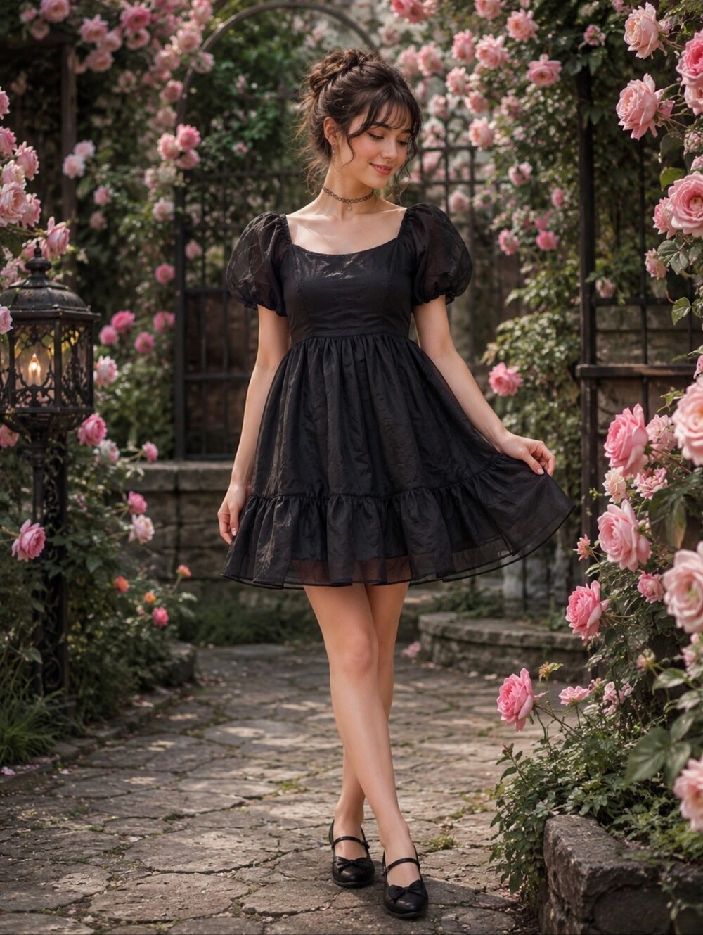 Thorn & Fable black lolita gothic Whimsigoth dress